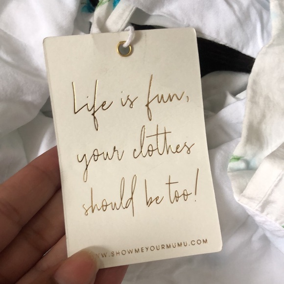 Show me your MUMU x Revolve Marmont midi bluebell ditsy dress size L NWT - Picture 5 of 11